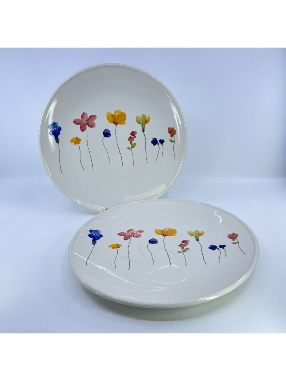 vintage royal stafford "scattered flowers" coupe dinner plates set of 2